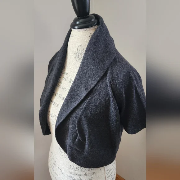 LOFT cropped open front short sleeve bolero/ shrug in size S - Picture 5 of 7